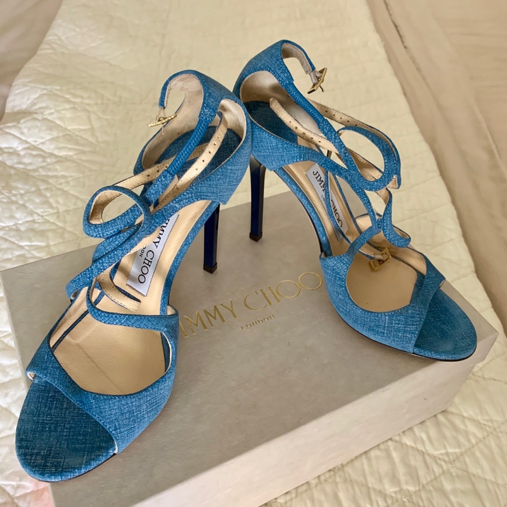 Jimmy Choo Lang Denim Jeans Shoe